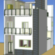 progetto tridimensionale edificio unifamiliare a tre piani